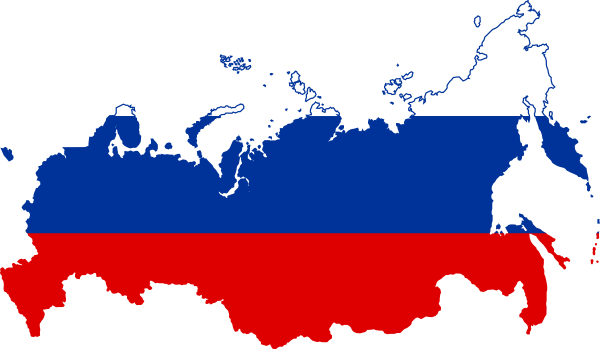 Russland-Flaggenkarte